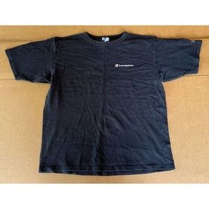 Vintage Champion Left Chest Brand Script Size Large T-shirt Single Stitch